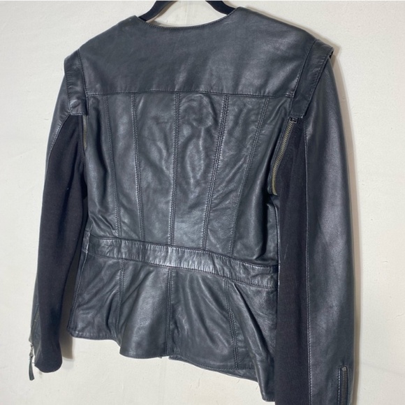 Bano eeMee Black Genuine Leather Jacket 6 - Picture 14 of 15